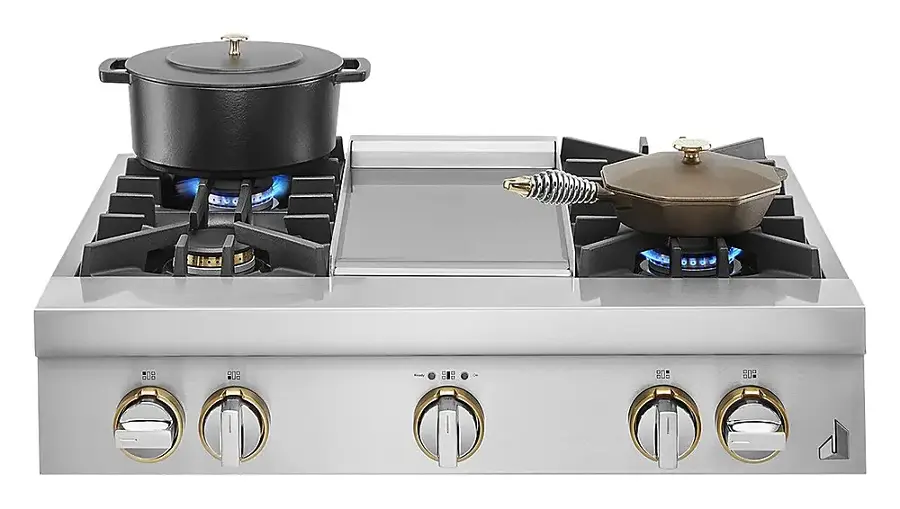 Alt View 19. JennAir - RISE 36" Built-In Gas Cooktop - Stainless steel.