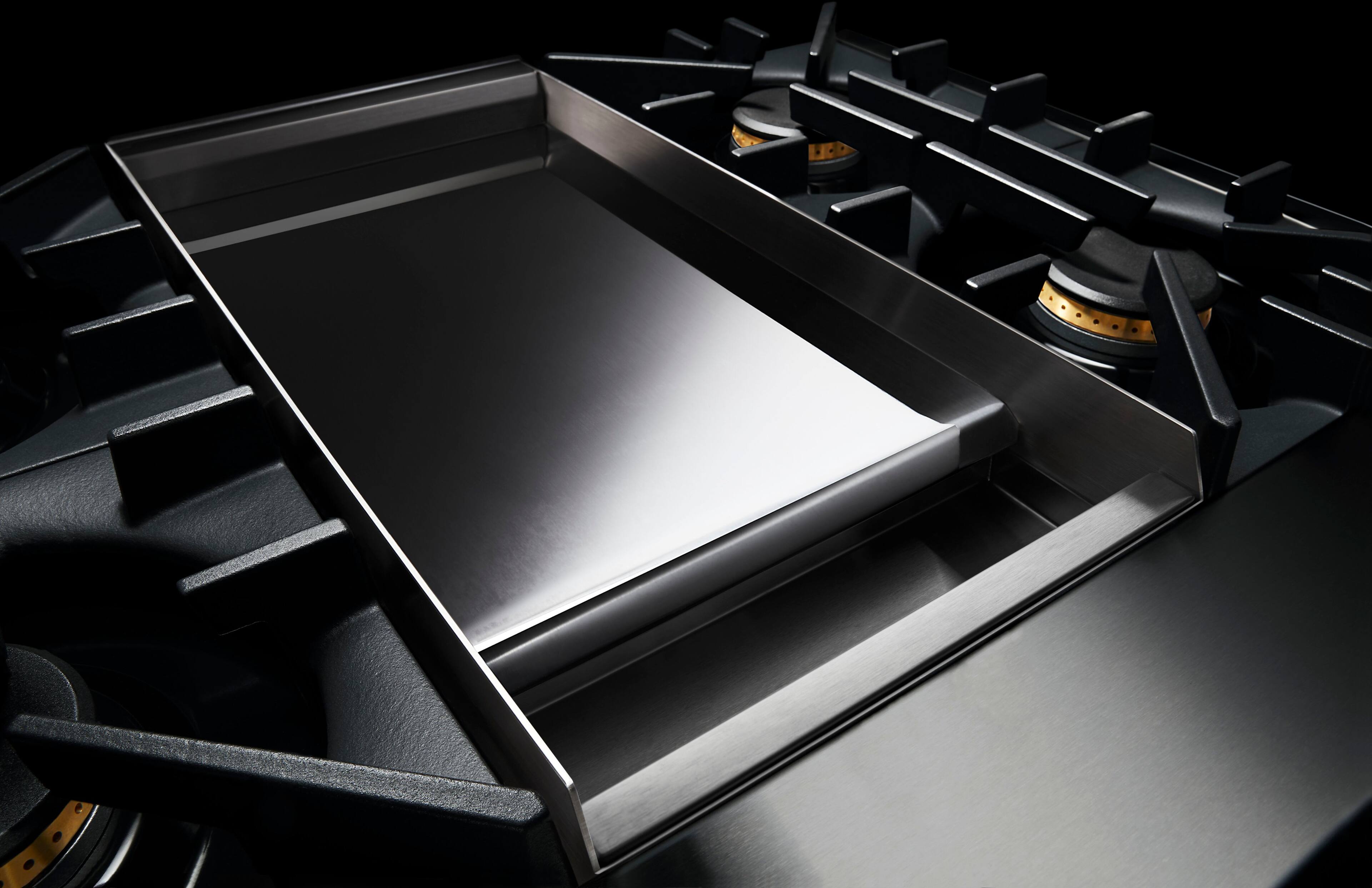 Alt View 14. JennAir - RISE 48" Built-In Gas Cooktop with Grill and Griddle - Stainless steel.