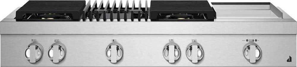 Alt View 11. JennAir - NOIR 48" Built-In Gas Cooktop with Grill and Griddle - Stainless steel.