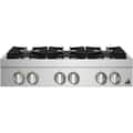 JennAir - 36 in. Wide 6 Burner RISE Built-In Gas Cooktop - Stainless Steel