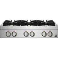 JennAir - RISE 36" Built-In Gas Cooktop - Stainless Steel - Front_Zoom