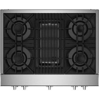 JennAir - RISE 36" Built-In Gas Cooktop - Stainless steel - Front_Zoom
