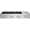 Front Zoom. JennAir - NOIR 48" Built-In Gas Cooktop with Griddle - Stainless Steel.
