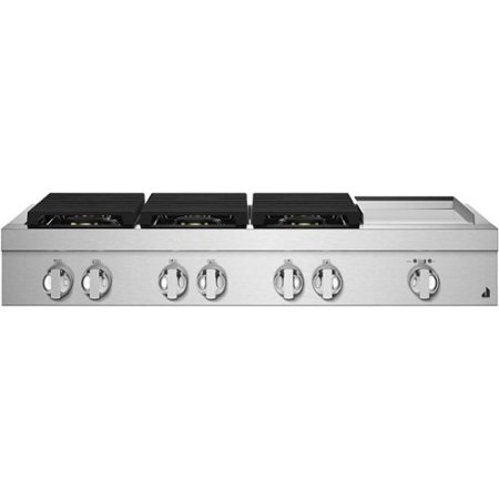 JennAir - NOIR 48" Built-In Gas Cooktop with Griddle - Stainless Steel