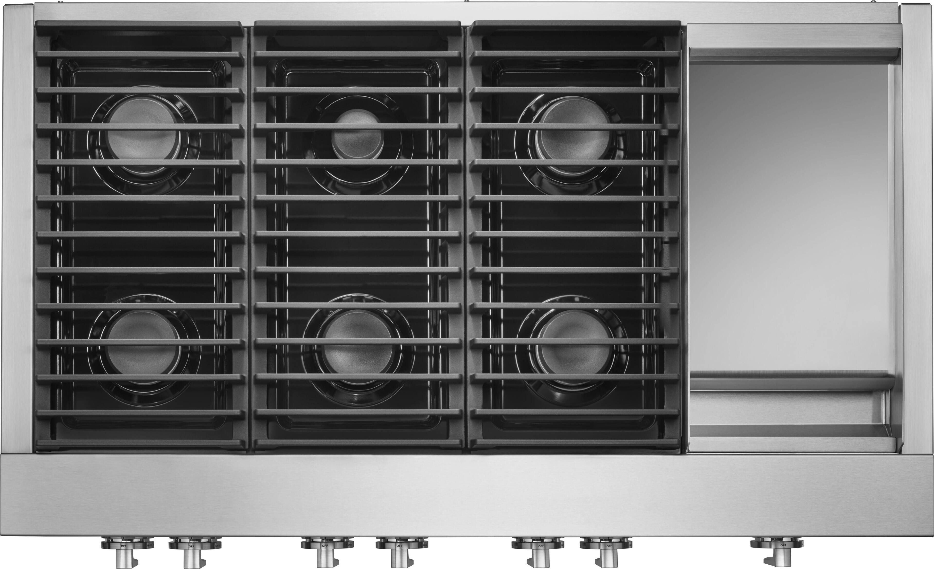 Alt View 16. JennAir - NOIR 48" Built-In Gas Cooktop with Griddle - Stainless steel.