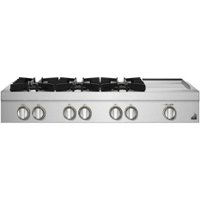 JennAir - RISE 48" Built-In Gas Cooktop - Stainless steel - Front_Zoom