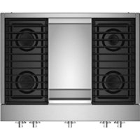 JennAir - NOIR 36" Built-In Gas Cooktop with Griddle - Stainless Steel - Front_Zoom