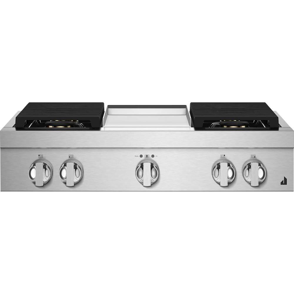 Alt View 11. JennAir - NOIR 36" Built-In Gas Cooktop with Griddle - Stainless steel.