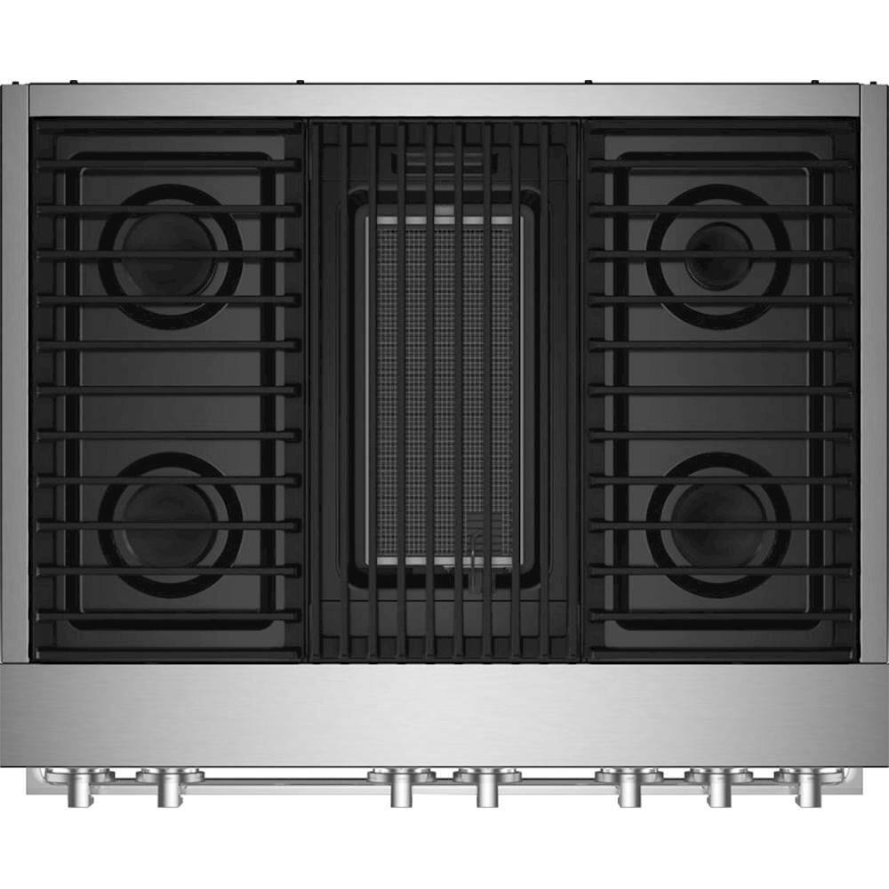 Alt View 11. JennAir - NOIR 5.1 Cu. Ft. Self-Cleaning Freestanding Dual Fuel Convection Range - Stainless steel.