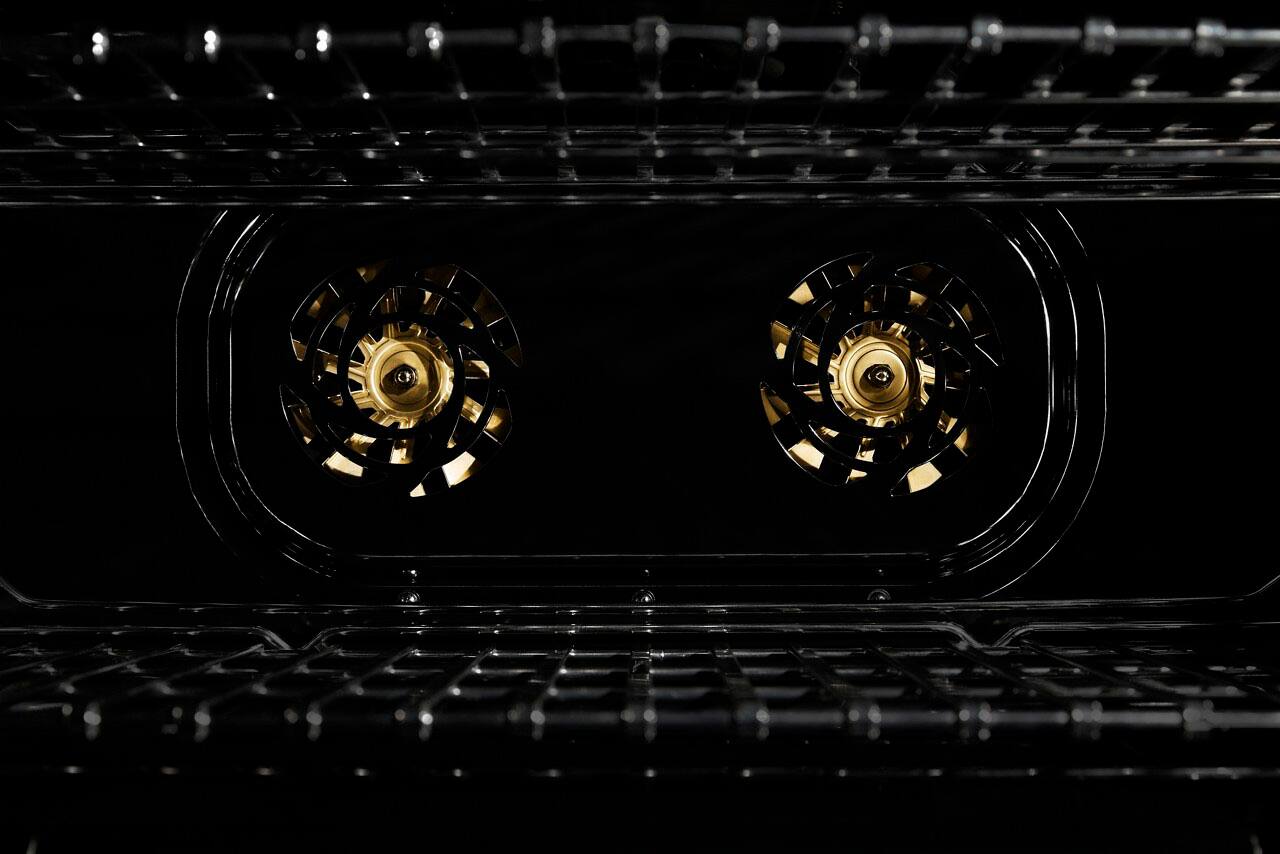 Alt View 16. JennAir - NOIR 5.1 Cu. Ft. Self-Cleaning Freestanding Dual Fuel Convection Range - Stainless steel.