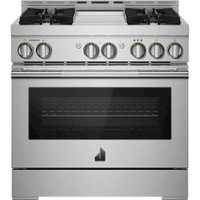JennAir - RISE 5.1 Cu. Ft. Self-Cleaning Freestanding Gas Convection Range - Stainless Steel - Front_Zoom