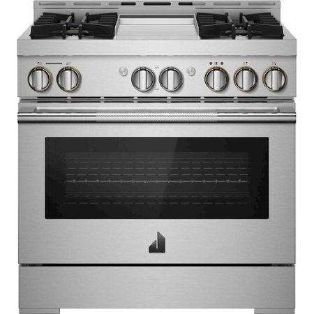 JennAir - RISE 5.1 Cu. Ft. Self-Cleaning Freestanding Gas Convection Range - Stainless Steel