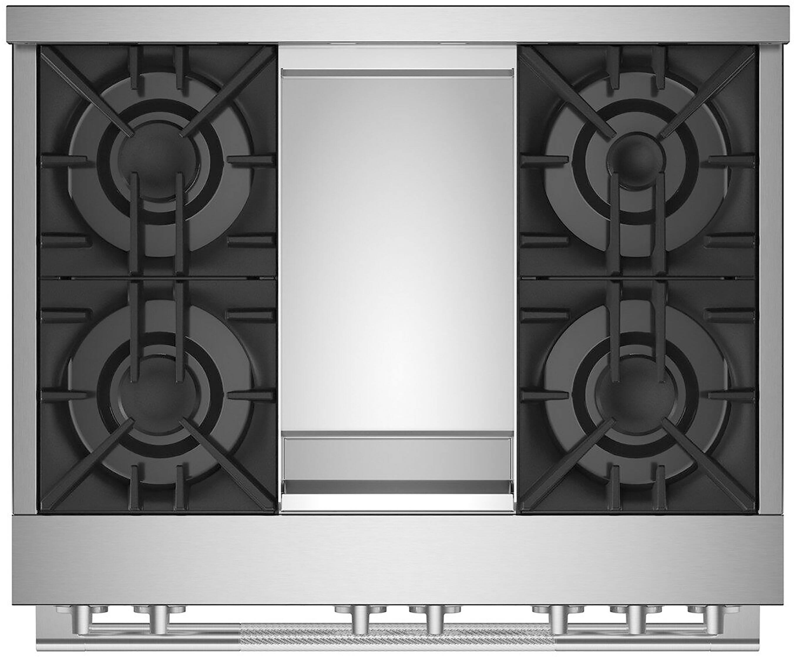 Alt View 20. JennAir - RISE 5.1 Cu. Ft. Self-Cleaning Freestanding Gas Convection Range - Stainless Steel.