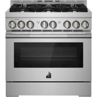 JennAir - RISE 5.1 Cu. Ft. Self-Cleaning Freestanding Gas Convection Range - Stainless steel - Front_Zoom