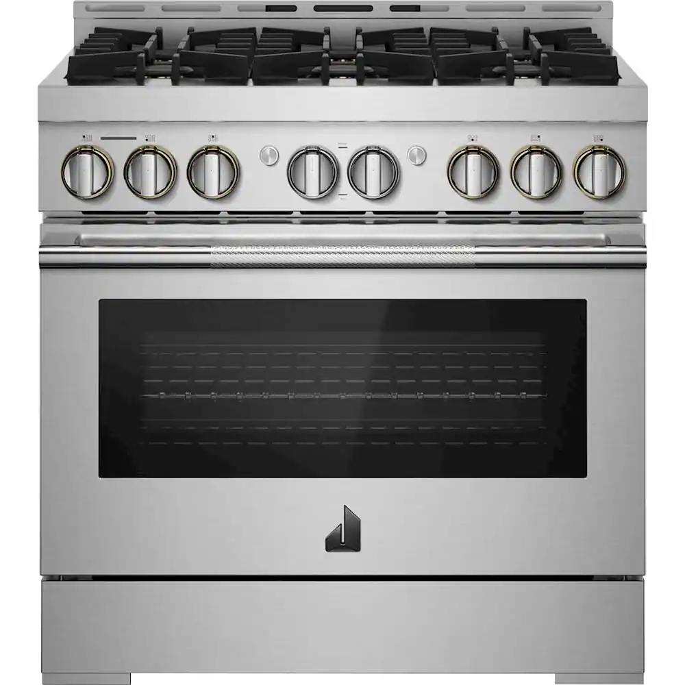 JennAir - RISE 5.1 Cu. Ft. Self-Cleaning Freestanding Gas Convection Range - Stainless Steel