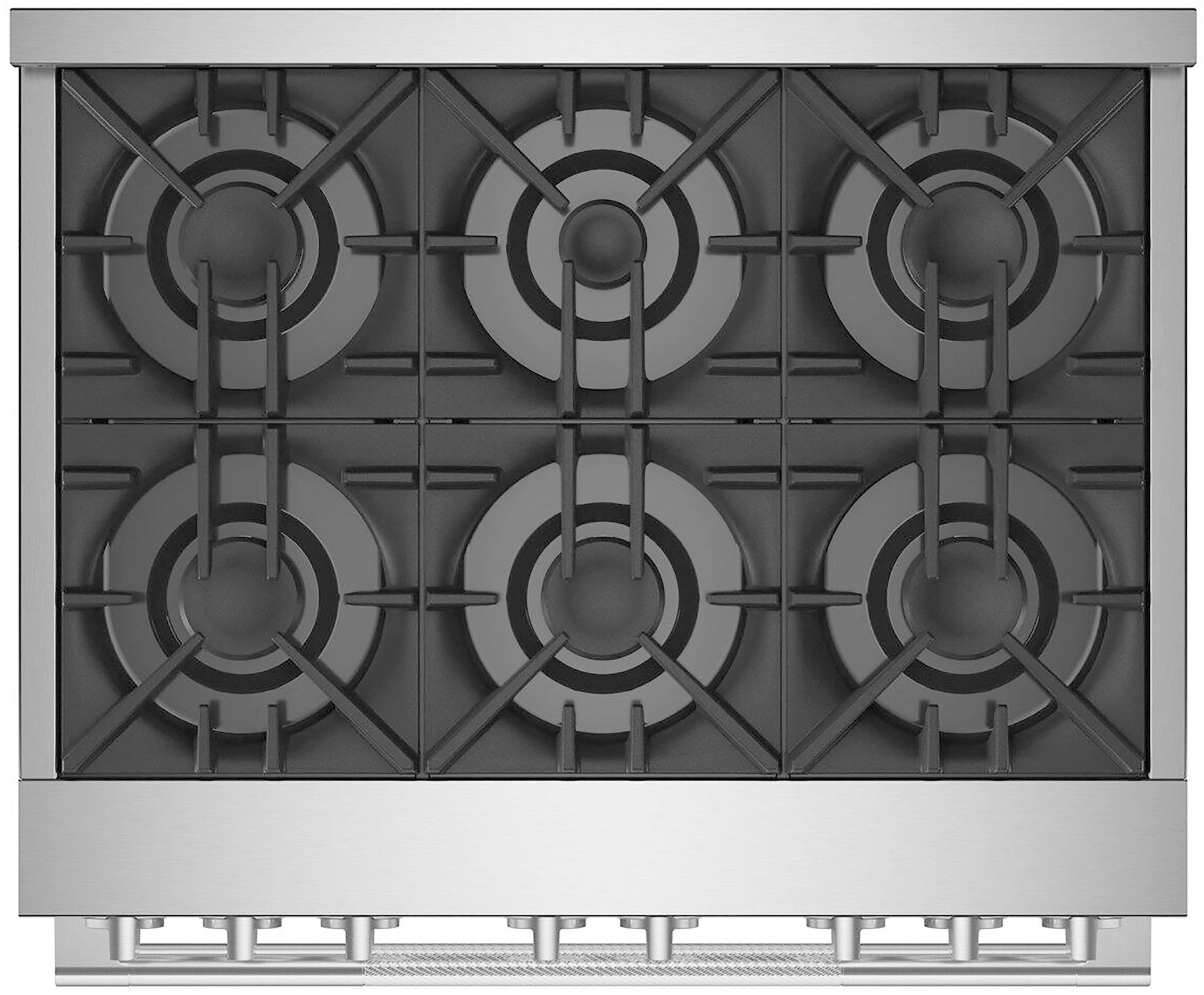 Alt View 20. JennAir - RISE 5.1 Cu. Ft. Self-Cleaning Freestanding Gas Convection Range - Stainless Steel.