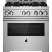 JennAir - RISE 5.1 Cu. Ft. Freestanding Gas Convection Range - Stainless steel - Front_Zoom