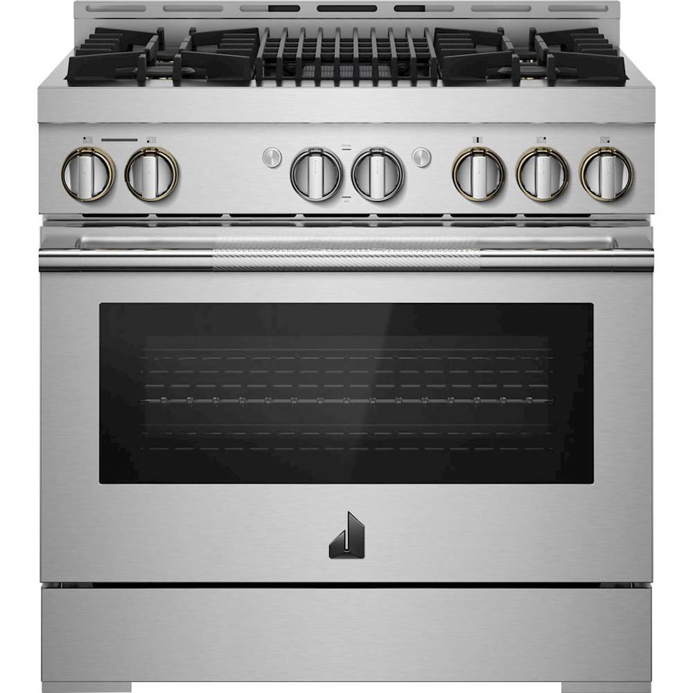 Front. JennAir - RISE 5.1 Cu. Ft. Freestanding Gas Convection Range - Stainless steel.