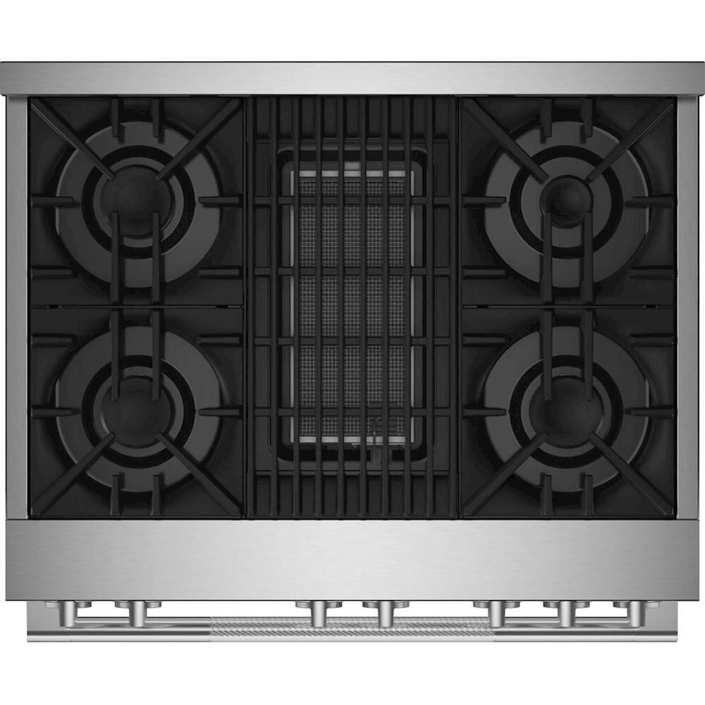 Alt View 11. JennAir - RISE 5.1 Cu. Ft. Freestanding Gas Convection Range - Stainless steel.
