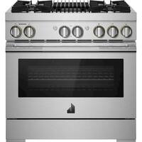 JennAir - RISE 5.1 Cu. Ft. Self-Cleaning Freestanding Dual Fuel Convection Range - Front_Zoom