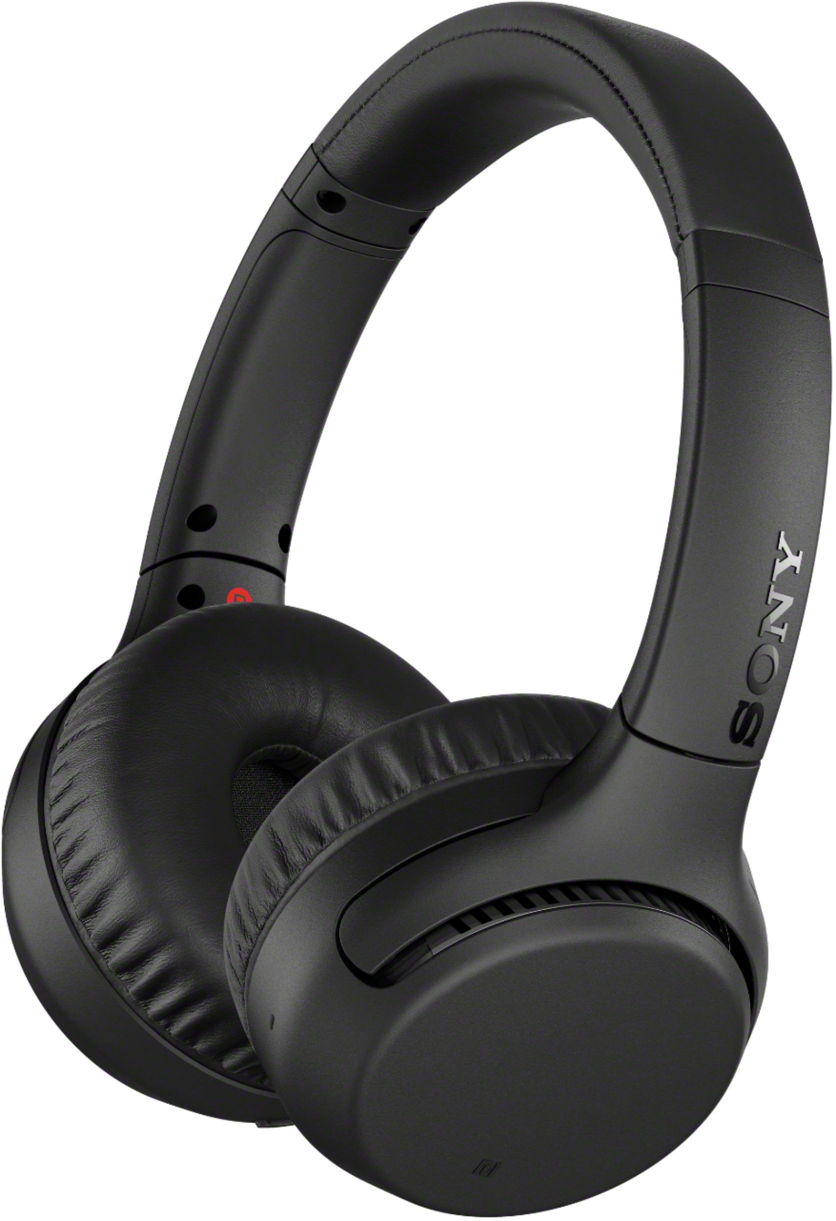 Left View: Sony - WH-XB700 Wireless On-Ear Headphones - Black
