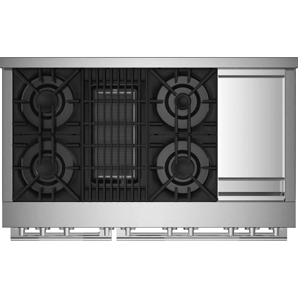 Alt View 11. JennAir - RISE 6.3 Cu. Ft. Self-Cleaning Freestanding Double Oven Gas Convection Range - Stainless Steel.