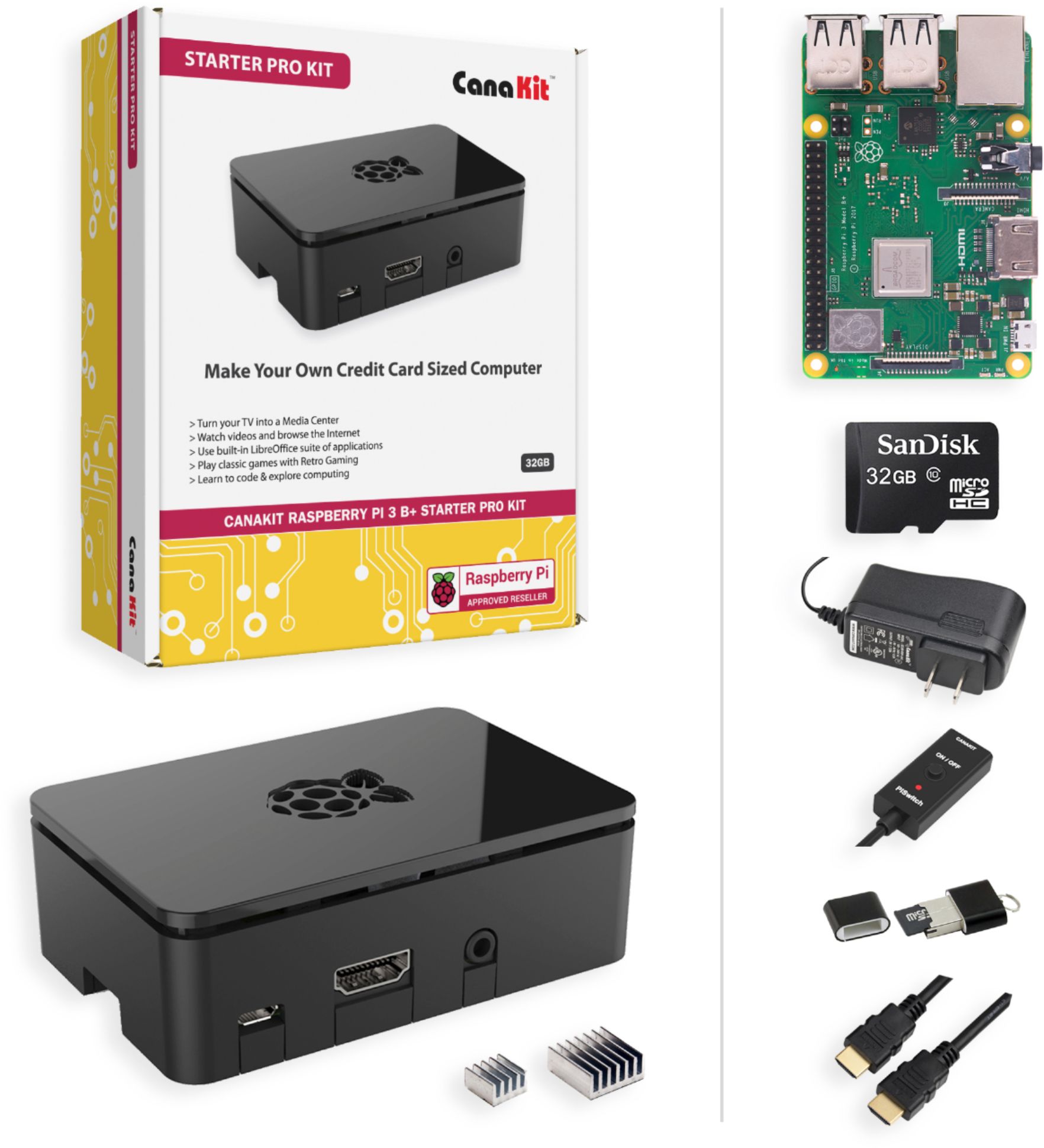 Best Buy: CanaKit Raspberry Pi 3 Model B+ Starter PRO Kit Black