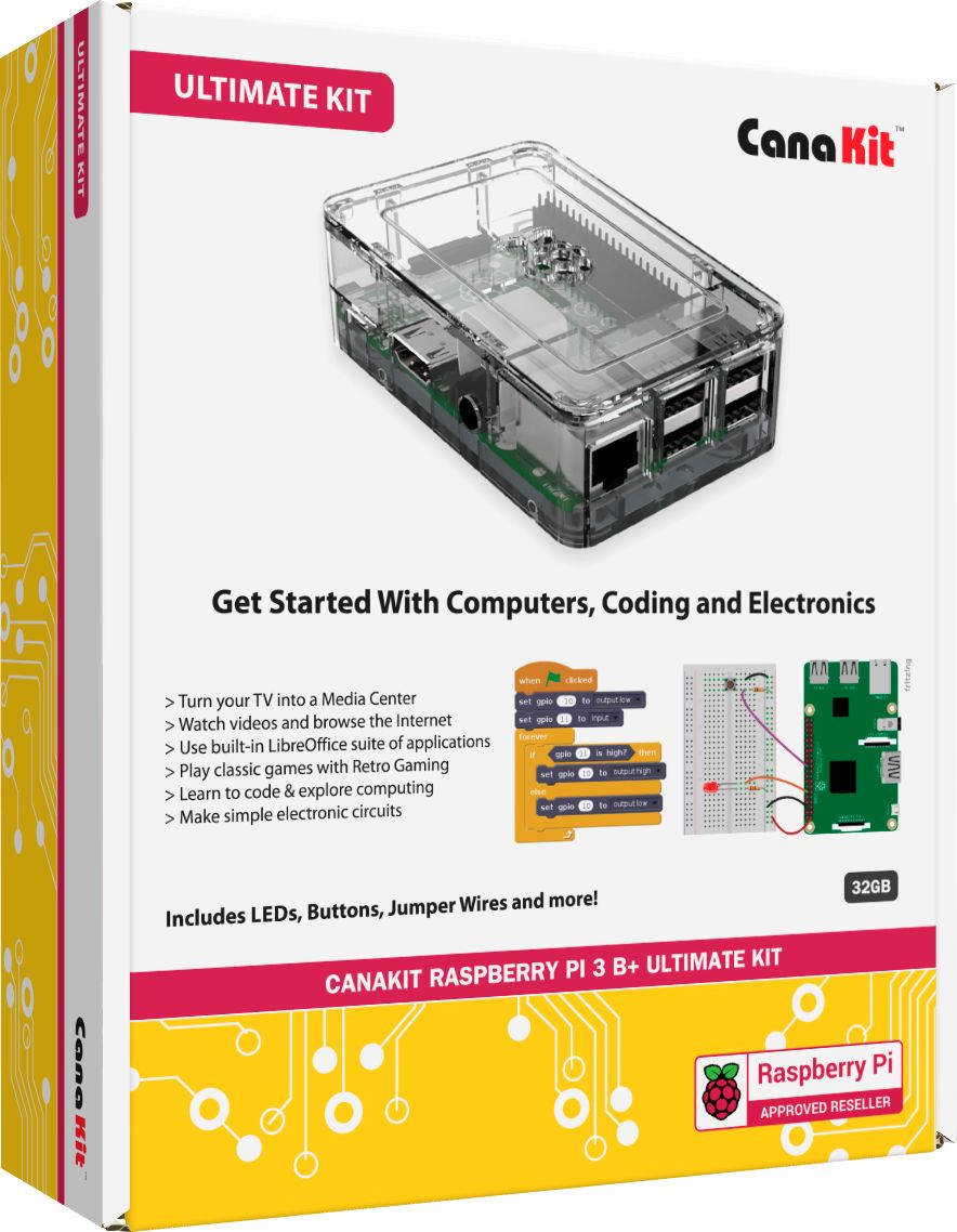 CanaKit - Raspberry Pi 3 Model B+ Ultimate Kit - Clear - .99