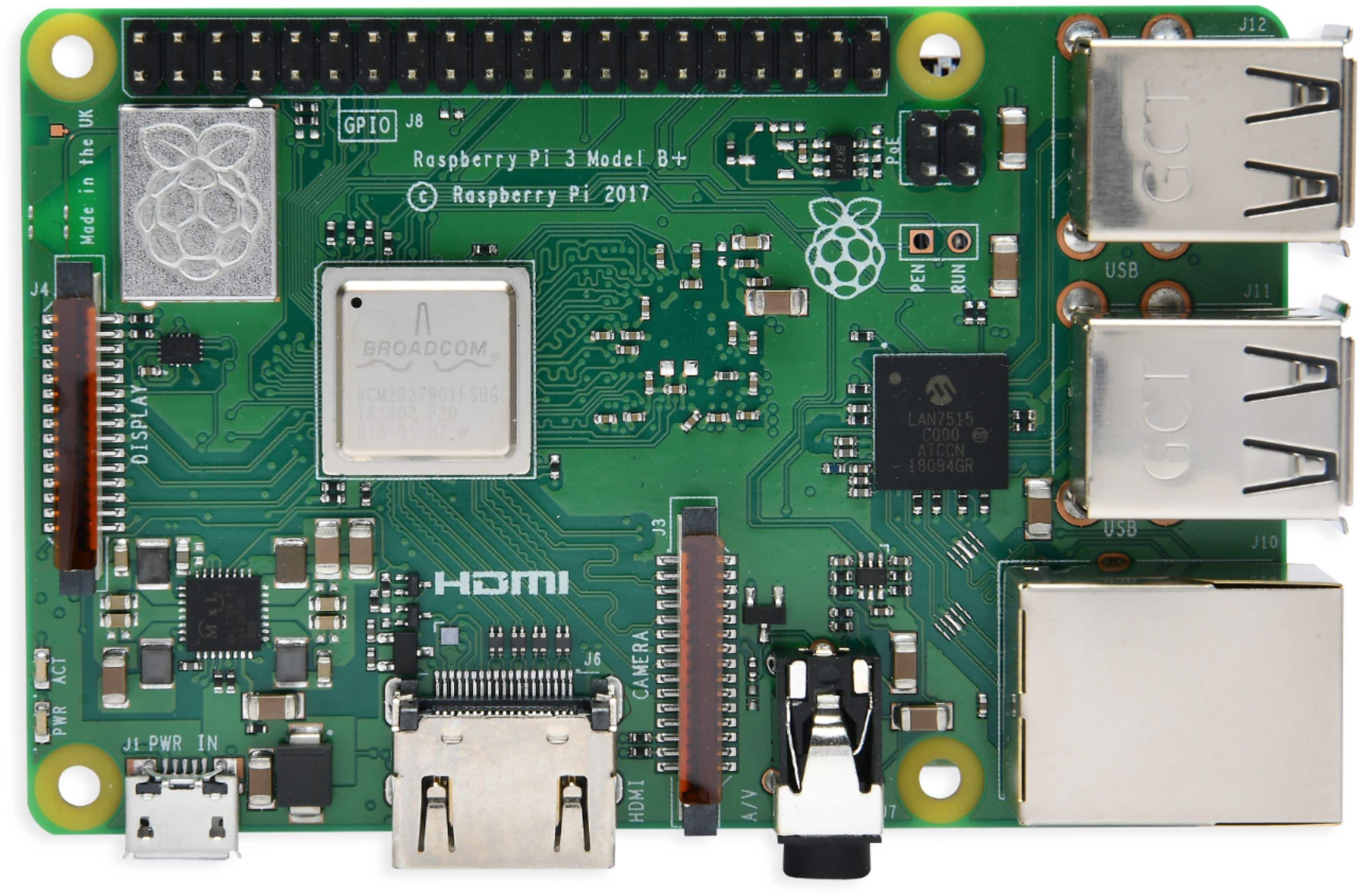 Front. Raspberry Pi - Raspberry Pi 3 Model B+.