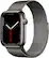 Angle. Apple - Geek Squad Refurbished Apple Watch Series 7 (GPS + Cellular) 45mm Stainless Steel Case with Graphite Milanese Loop - Graphite.