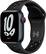 Angle. Apple - Geek Squad Refurbished Apple Watch Nike Series 7 (GPS+Cellular) 41mm Aluminum Case with Anthracite/Black Nike Sport Band - Midnight.