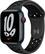 Front. Apple - Apple Watch Nike Series 7 (GPS + Cellular) 45mm Aluminum Case with Anthracite/Black Nike Sport Band.