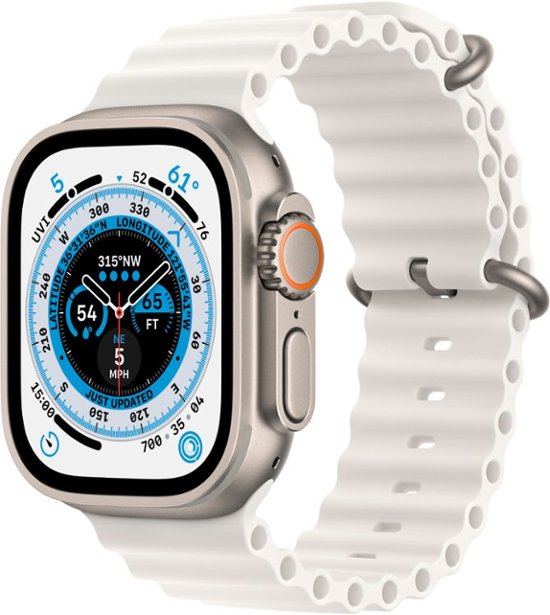Apple Watch Ultra 2 (GPS + Cellular) 49mm Titanium Case with Orange Ocean  Band Titanium (AT&T) MREH3LL/A - Best Buy
