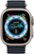Angle Zoom. Apple Watch Ultra (GPS + Cellular) 49mm Titanium Case with Midnight Ocean Band - Titanium.