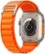 Left Zoom. Apple Watch Ultra (GPS + Cellular) 49mm Titanium Case with Orange Alpine Loop - Large - Titanium.