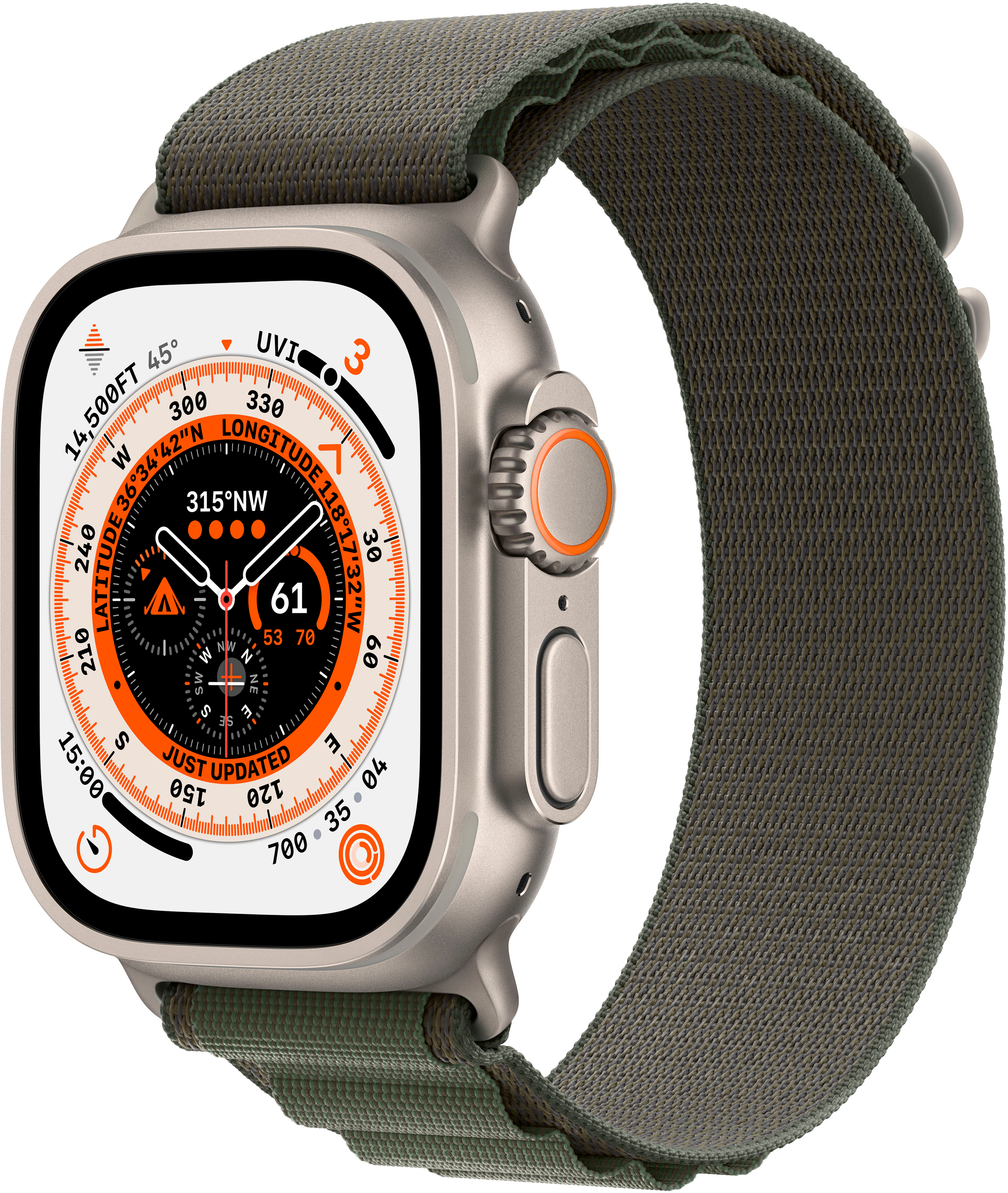 Умные часы Apple Watch Ultra GPS + Cellular, 49mm Titanium Case with White  Ocean Band, титановый 