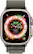 Angle. Apple - Apple Watch Ultra (GPS + Cellular) 49mm Titanium Case with Green Alpine Loop - Large - Titanium.