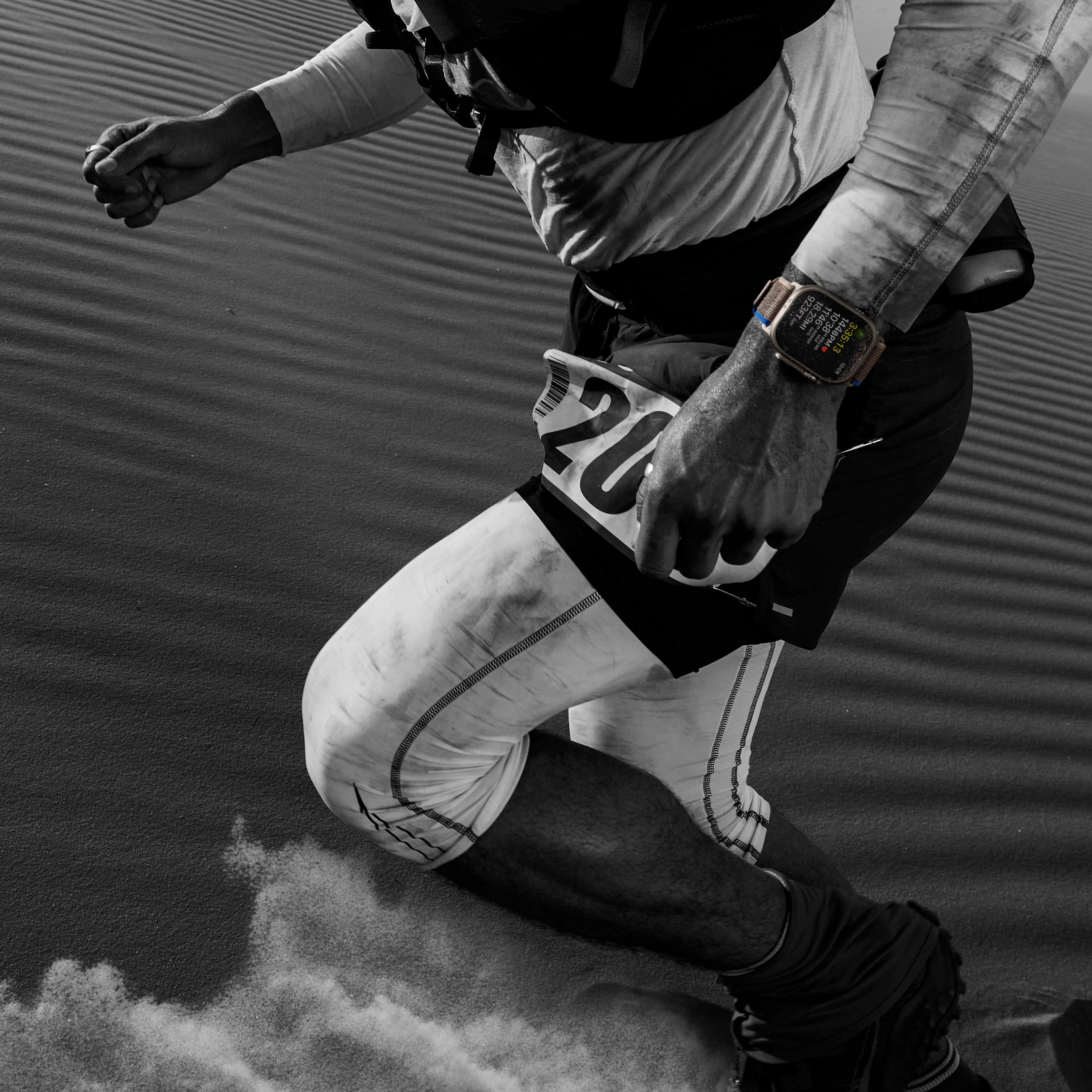 Alt View 1. Apple - Apple Watch Ultra (GPS + Cellular) 49mm Titanium Case with Starlight Alpine Loop - Medium - Titanium.