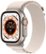 Front Zoom. Apple Watch Ultra (GPS + Cellular) 49mm Titanium Case with Starlight Alpine Loop - Large - Titanium.