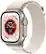 Front. Apple - Apple Watch Ultra (GPS + Cellular) 49mm Titanium Case with Starlight Alpine Loop - Large - Titanium.