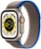Front Zoom. Apple Watch Ultra (GPS + Cellular) 49mm Titanium Case with Blue/Gray Trail Loop - M/L - Titanium.