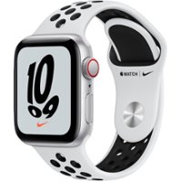 Apple Watch Nike SE (1st Gen) 40mm GPS & Cellular Regular Silver Aluminum Case with Pure Platinum/Black Nike Sport Band