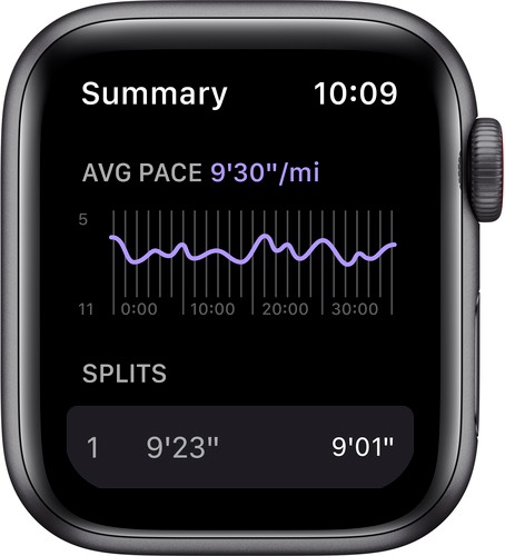 Apple Watch Nike SE (GPS + Cellular) 40mm Space Gray Aluminum Case with Anthracite/Black Nike Sport Band - Space Gray