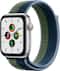 Apple Watch SE 1st Generation (GPS + Cellular) 44mm Aluminum Case with Abyss Blue/Moss Green Sport Loop-Front_Standard