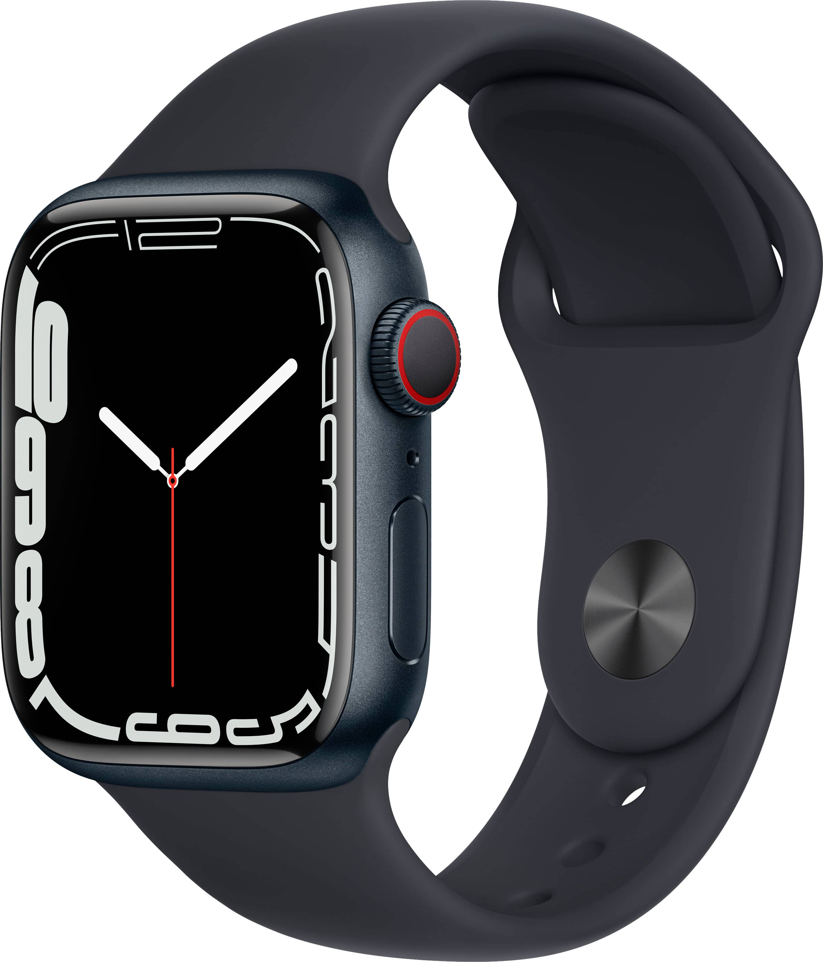 Apple Watch Series 7 (GPS + Cellular) 41mm Aluminum Case with Midnight  Sport Band Midnight MKH73LL/A - Best Buy