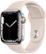 Front Zoom. Apple Watch Series 7 (GPS + Cellular) 41mm Silver Stainless Steel Case with Starlight Sport Band - Silver.