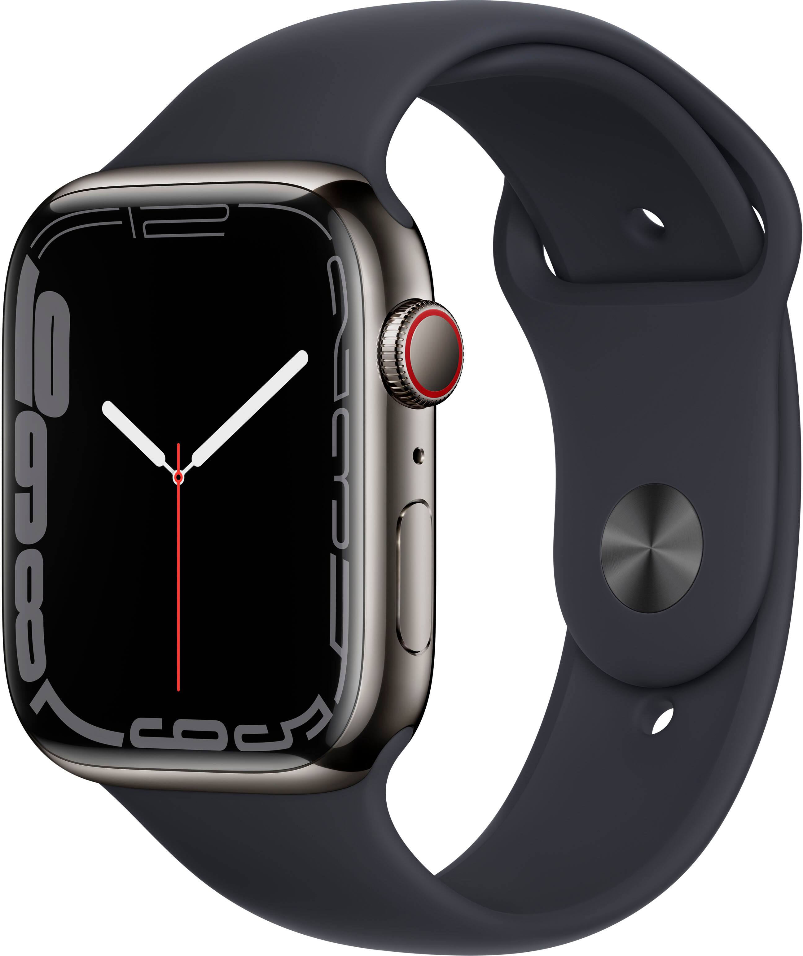 Best Buy Apple Watch Series 7 GPS Cellular 45mm Graphite Stainless Best Buy Apple Watch Series 7 GPS Cellular 45mm Graphite Stainless