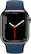 Alt View 11. Apple - Apple Watch Series 7 (GPS + Cellular) 41mm Graphite Stainless Steel Case with Abyss Blue Sport Band - Graphite.