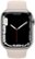 Alt View Zoom 11. Apple Watch Series 7 (GPS + Cellular) 45mm Silver Stainless Steel Case with Starlight Sport Band - Silver (AT&T).