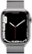 Alt View Zoom 11. Apple Watch Series 7 (GPS + Cellular) 45mm Silver Stainless Steel Case with Silver Milanese Loop - Silver (AT&T).
